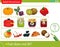 Logic puzzle for kids. What does not fit? Vegetables. Jams. Fruits and seeds of plants. Education game for children. Worksheet