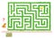 Logical puzzle game with labyrinth for children and adults. Help the monkey find way in jungle till bananas.
