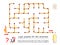 Logical puzzle game with labyrinth for children. Need to find only one match and rotate it 90 degrees.