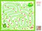 Logical puzzle game with labyrinth for little children. Help the frog find the way till the water lily.