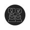 Logical reasoning black glyph icon. Soft skills. Pictogram for web, mobile app, promo.