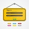 Login form - yellow sign style