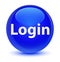 Login glassy blue round button