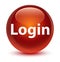 Login glassy brown round button