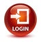 Login glassy brown round button