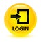 Login glassy yellow round button