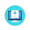 Login, secure authentication vector icon