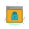 Login, Secure, Web, Layout, Password, Lock Abstract Flat Color Icon Template