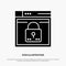 Login, Secure, Web, Layout, Password, Lock solid Glyph Icon vector