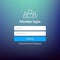 Login user interface. Sign in web element template window. Business website modern ui