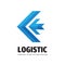 Logistic company - concept business logo template vector illustration. Abstract arrow creative logo sign. Transport delivery servi