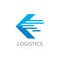 Logistic company - concept business logo template vector illustration. Abstract arrow creative sign. Transport delivery service