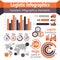 Logistic delivery infographics