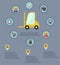 Logistic infographic flat icons set