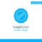 Logistic, Ok, Success, Tick Blue Solid Logo Template. Place for Tagline