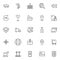 Logistic universal outline icons set