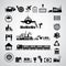 Logistics export icon set