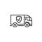 Logistics insurance line icon