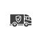 Logistics insurance vector icon