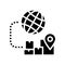 logistics international glyph icon vector illustration