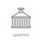 Logistics linear icon. Modern outline Logistics logo concept on