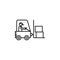 Logistics loader. Signs and symbols can be used for web, logo, mobile app, UI, UX