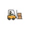 logistics loader. Signs and symbols can be used for web, logo, mobile app, UI, UX