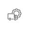 Logistics management line icon