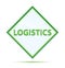 Logistics modern abstract green diamond button