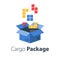 Logistics services, assemble parcel, multiple shop order, pack large set of items in box