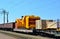 Logistics transportation heavy mining dump truck by rail