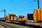 Logistics transportation heavy mining dump truck by rail