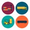 Logistics and transportation icon set