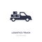 logistics truck icon on white background. Simple element illustration from Transport concept