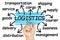 Logistics Word Cloud tag cloud isolated