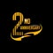 Logo 2nd anniversary company vector eps 10
