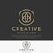 Logo abstract elegant universal creative premium elegant symbol vector latter b