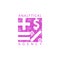 Logo analytical agency, mathematical signs, economy or financial school emblem