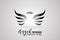 Logo Angel wings icon vector