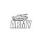 logo army games icon. Element of cybersport icon for mobile concept and web apps. Thin line logo army games icon can be used for
