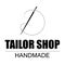 Logo atelier tailoring. Black and white vector isolated logo on a white background