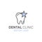 Logo Badge or Dental Care and Disease, Treatment Concept, Tooth Cure Orthodontics, Stomatology and Med Clinic