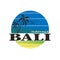 Logo Bali on white background. Isolated vector illustration. Inscription for postcards, posters, prints, greeting cards