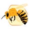 Logo of a bee. Stylized logo with a honey bee. Hornet. Icon with insect. The farm.