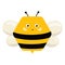 Logo of a bee. Stylized logo with a honey bee. Hornet. Icon with insect. The farm.