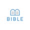 Logo Bible letter B tablets with the commandments