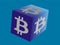 Logo for Bitcoin related business on cube