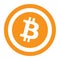 Logo Bitcoin vector icon, decentralized digital currency