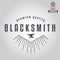 Logo for blacksmith, typographic logotype, badge