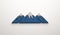 Logo blue mountains icon 3D image